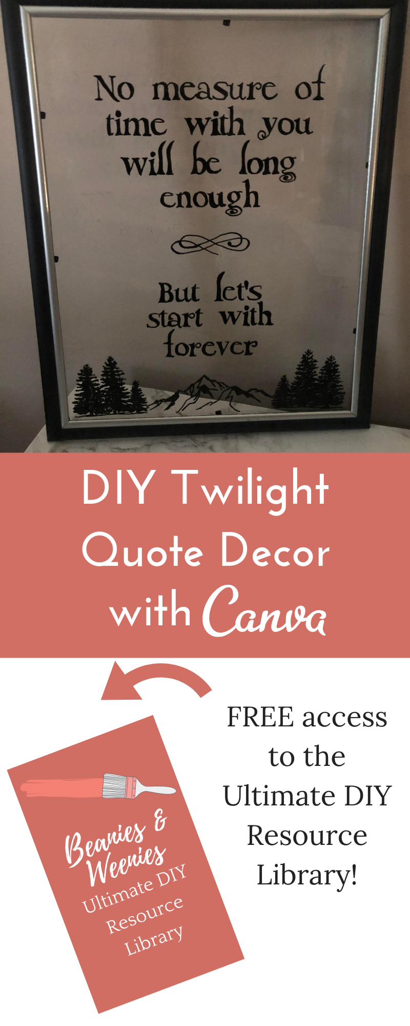DIY Twilight Quote Decor With Canva